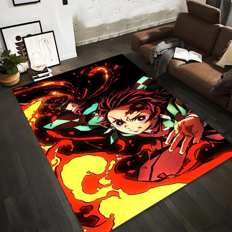 

Anime Style Carpet with Fiery Red Pattern and Dynamic Character Design Suitable for use as an anti-slip for living room bedroom sofas 40x60cm( 15x23in )