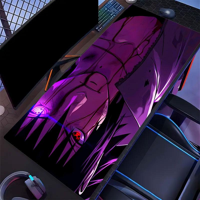 Sasuke Naruto Mouse Pad, Large Gaming Desk Mat, Non-slip XXL Mousepad for Laptop & Tablet, Mini PC Playmat with Stitched Edges
