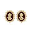 925 Silver Needle Retro Relief Stud Earrings: Trendy European & American Style Lace Design for a French Socialite Look
