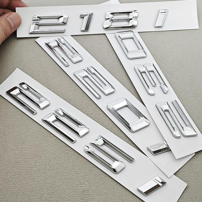 3D ABS Chrome Car Letters Logo 218i 220i 230i Badge Rear Trunk Emblem Sticker For BMW 218i 220i 230i 225i F44 F45 Tail Marking