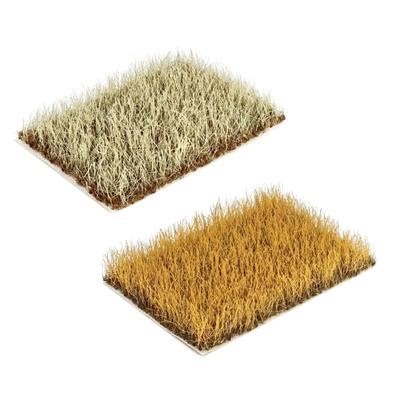 2 Stück realistische Grasbüschel-Bögen für DIY-Zuglandschaften, handgerissenes Design, ideal für Bastler und Familienaktivitäten