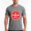 Stoked Oats Badge TShirt Summer Casual Cotton Tee Oversized Streetwear Tops Vintage Graphic Print Loose Fit Short Sleeve