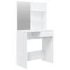 802810 vidaXL Dressing Table with Mirror High Gloss White 74.5x40x141 Cm