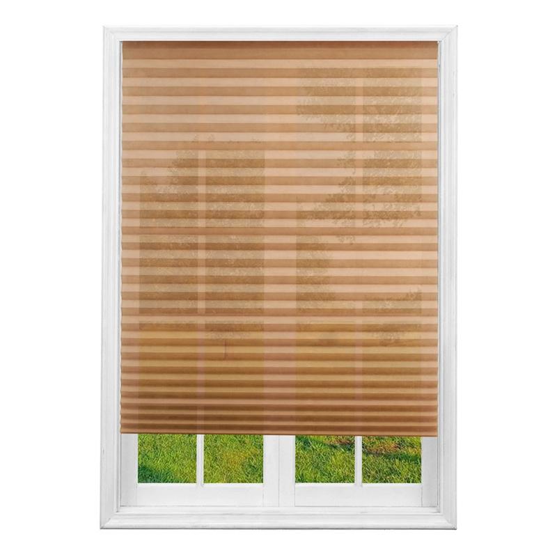 Pleated Window Blinds Temporary Window Shades Cordless Light Filtering Pleated Paper Shades Room Darkening Blind for Home Office