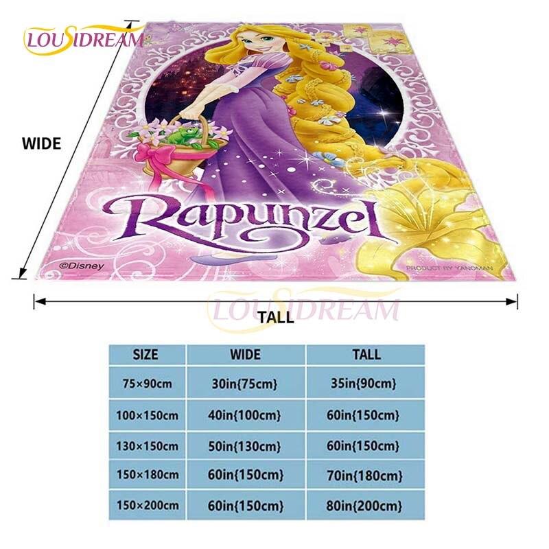 Mooie Prinses Rapunzel Cartoon Deken Anime Plaid Dekens voor Bedden Banken Queen Size Zachte Beddengoedhoes Huisdecoratie Kinder Cadeau