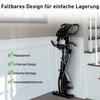 2-in-1 Folding Exercise Bike with 8-Level Magnetic Resistance, Arm Resistance Band, Pulse Sensor, Black