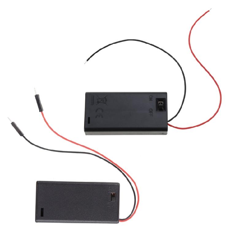 AA Battery Case with Switch and Leads New AA Battery Box 2 Cell / 4 Cell