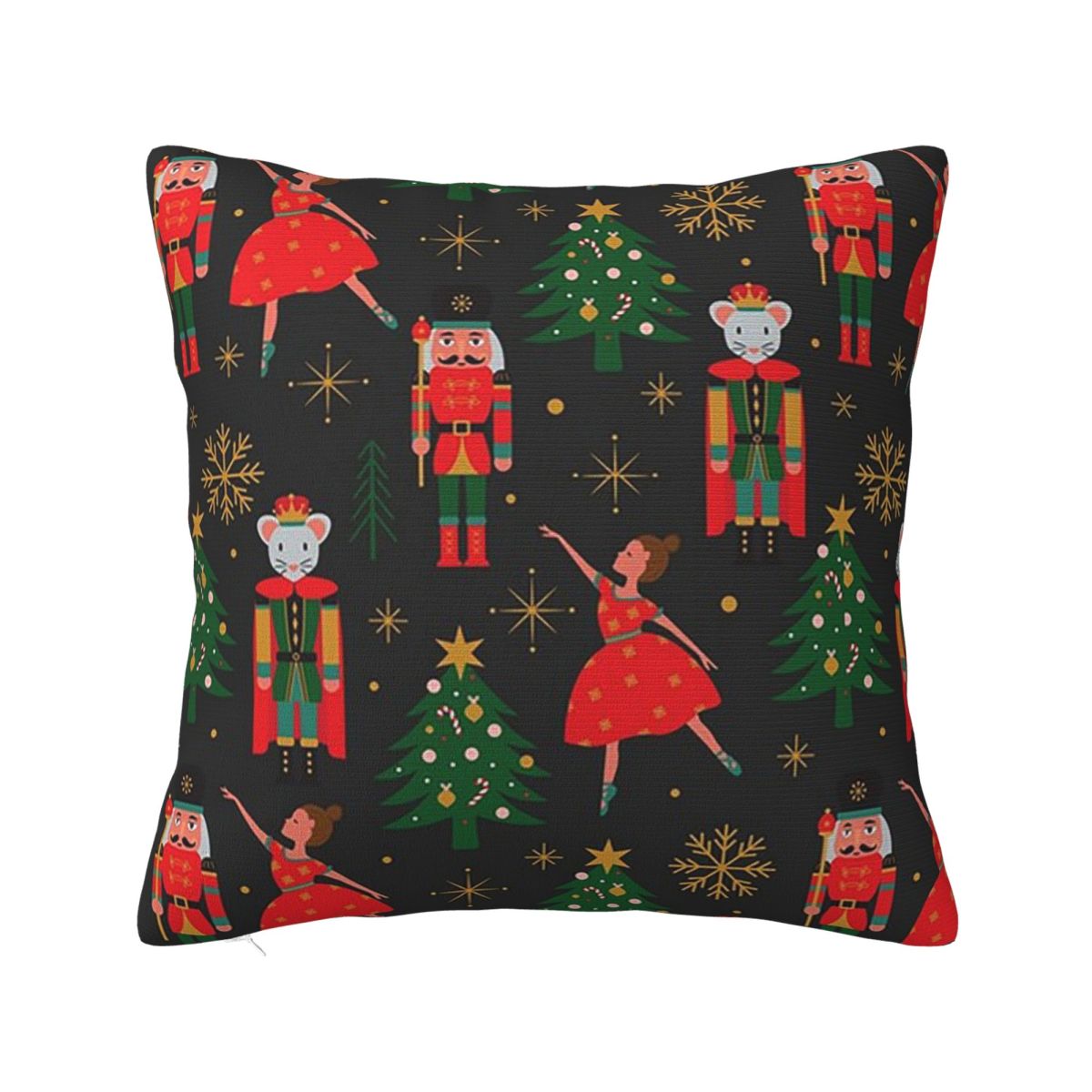 

Stylish Nutcracker Party Square Pillowcase Cushion Cover Pillow Case Throw Pillow Cover for Home Bedroom Car 12x12Inch