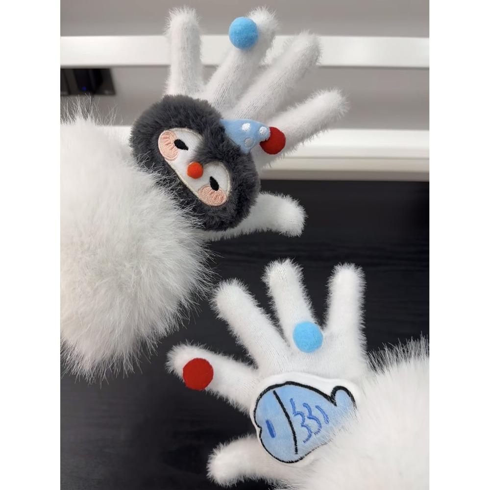 

Warm Women Gloves Cold-proof Five Finger Gloves Fashion Winter Gloves Winter білий