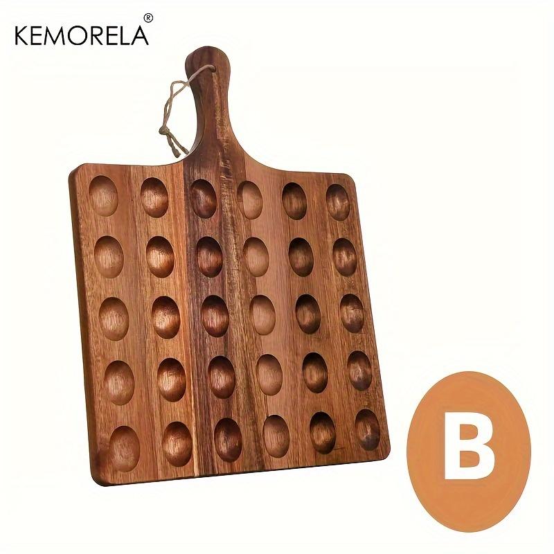 1 Stück Wendbare Holz-Eierplatte Eier-Kühlplatte Charcuterie-Brett Schneidebrett Käse-Servierplatte Für Heimküchenwerkzeug