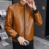 Men's Fashion Leather Jackets  Spring Autumn New Casual Motorcycle PU Jacket Biker Leather Coats Brand Clothing Big Size