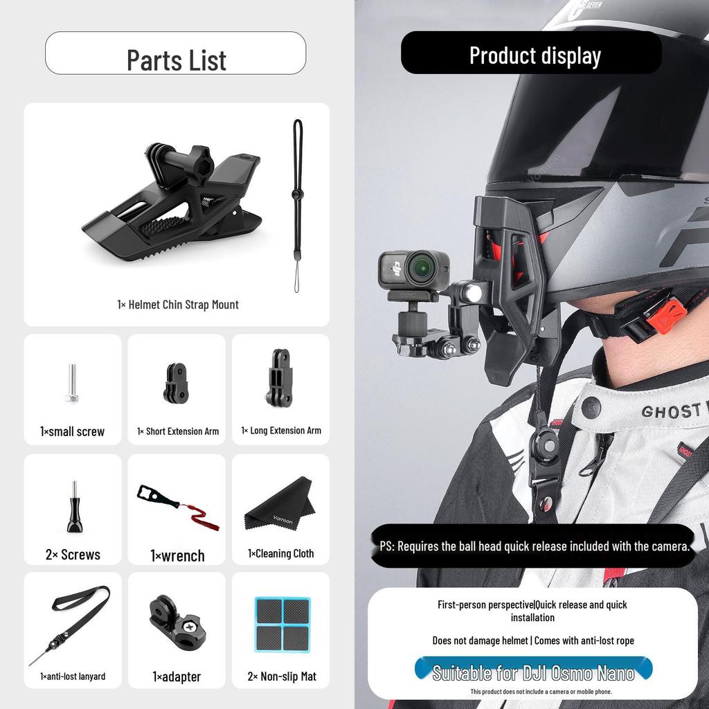 DJI Osmo Nano HD Explosion-Proof Tempered Film & Selfie Stick for Action Camera