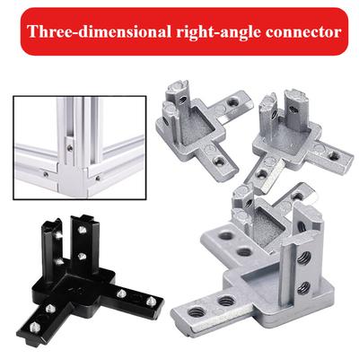 20/30/40 3-dimensional Right-angle Connector 3-Way End Corner Bracket Connector Cast Aluminum Universal Angle Slot Connector
