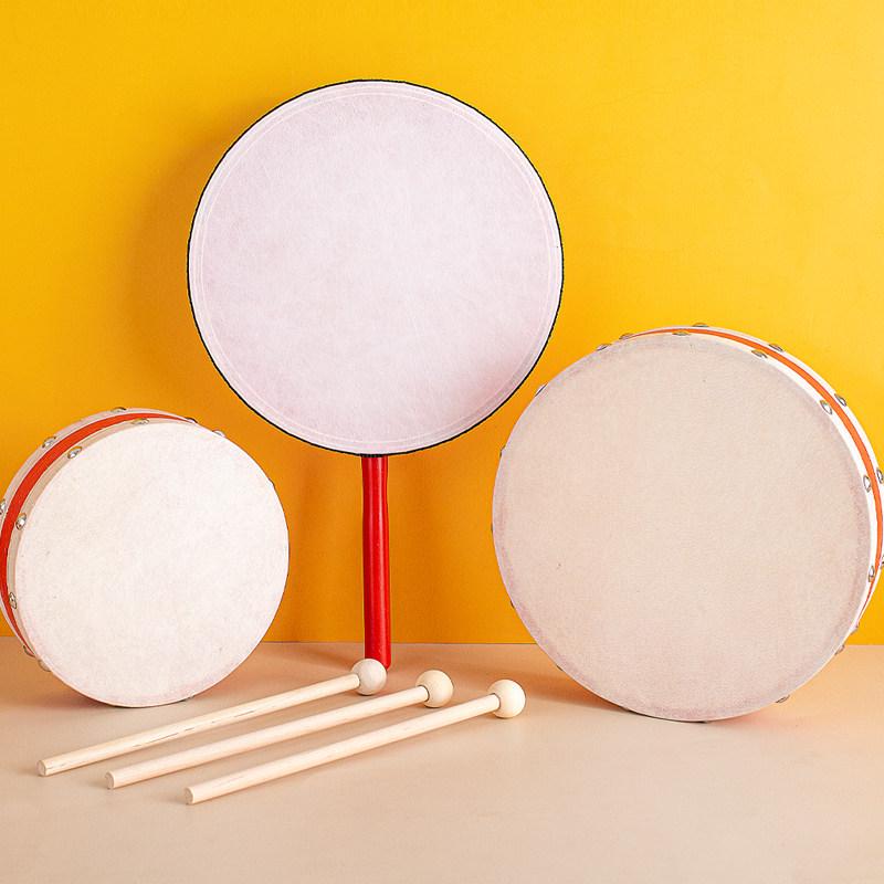 Xinjiang Dance Double-Sided Hand Drum: Kindergarten Orff Instrument Sheepskin Tambourine