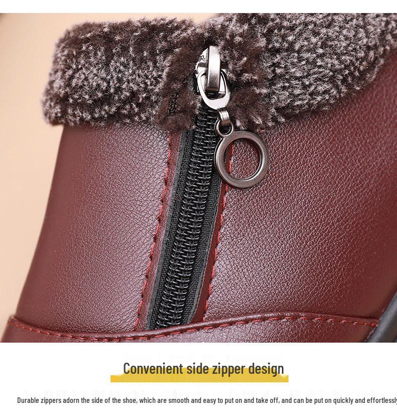 Damen Fleecegefütterte Rutschfeste Winterschuhe für Mittelalte und Ältere