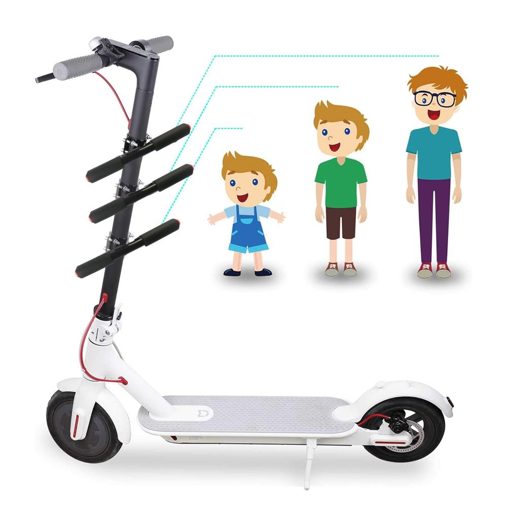 Children\ S Electric Scooter Handle with Flashlight, Comfortable Metal Handle Bar, Scooter Handlebar Replacement Accessories for Night Riding,