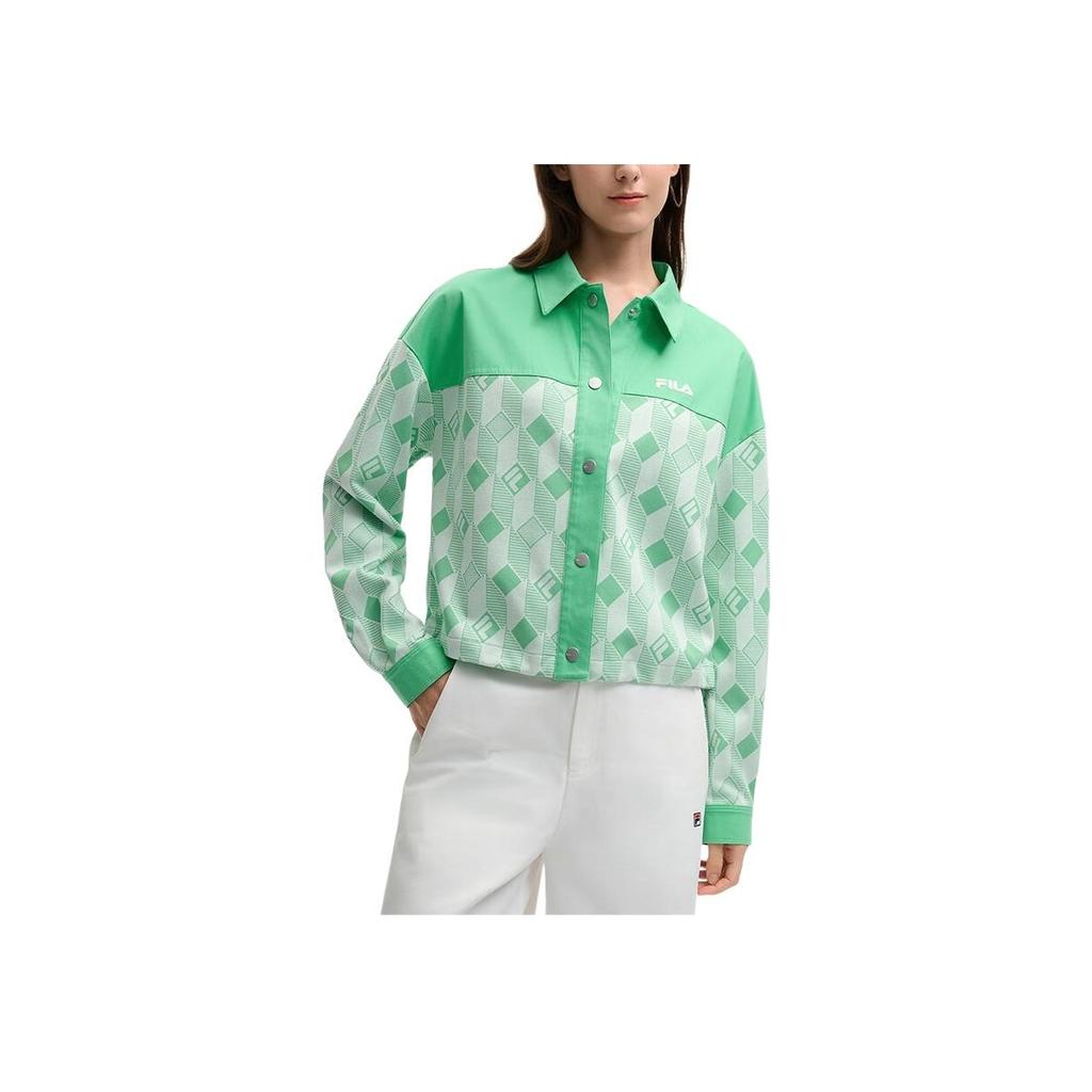 New FILA HERITAGE Knitwear Women's Cicada Green GN F11W528502F-GN