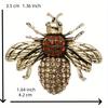 Classic Men Women Bee Full Crytal Luxury Brooches Pins Vintage Unisex Suit Clothing Badges Accessories