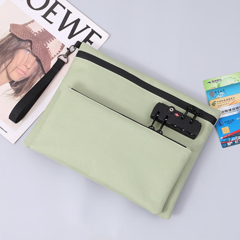 Secure Document & Gadget Storage Bag with Combination Lock