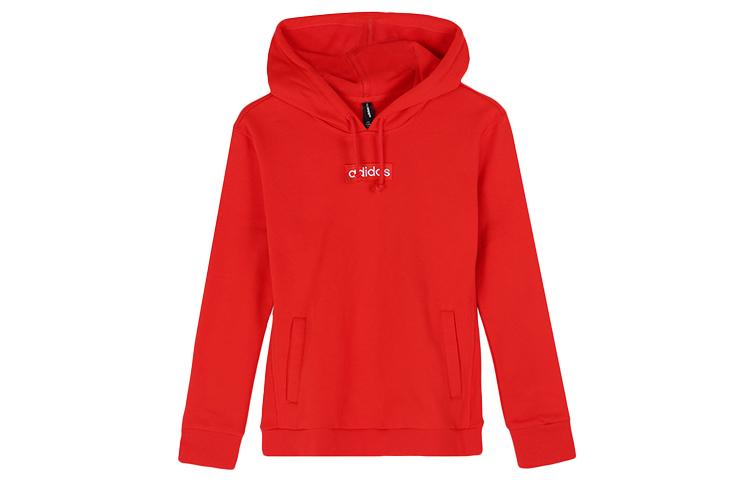 Adidas Neo Sweatshirts Women s Bright Pink Red Fluorescent Hooded Moderate Regular EI4690 M