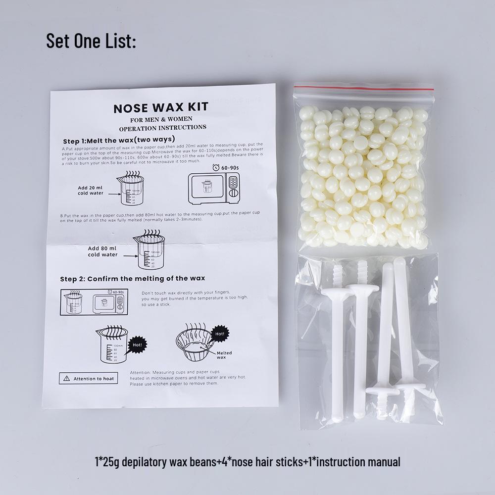 Unisex Nose Hair and Eyebrow Wax Kit with Beeswax Depilatory Sticks