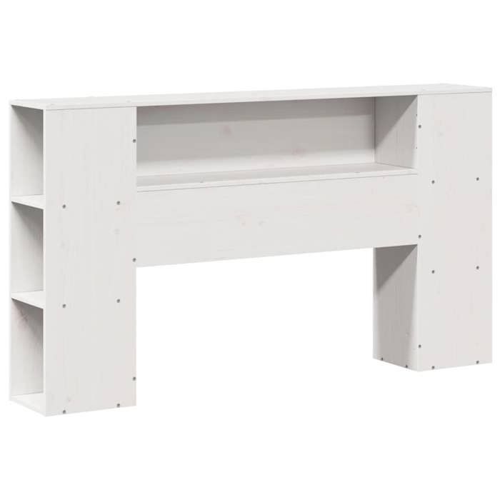 VidaXL Tête de lit avec rangement blanc 150 cm bois massif de pin, tête de lit en bois, tête de lit avec rangement, tête de 855628