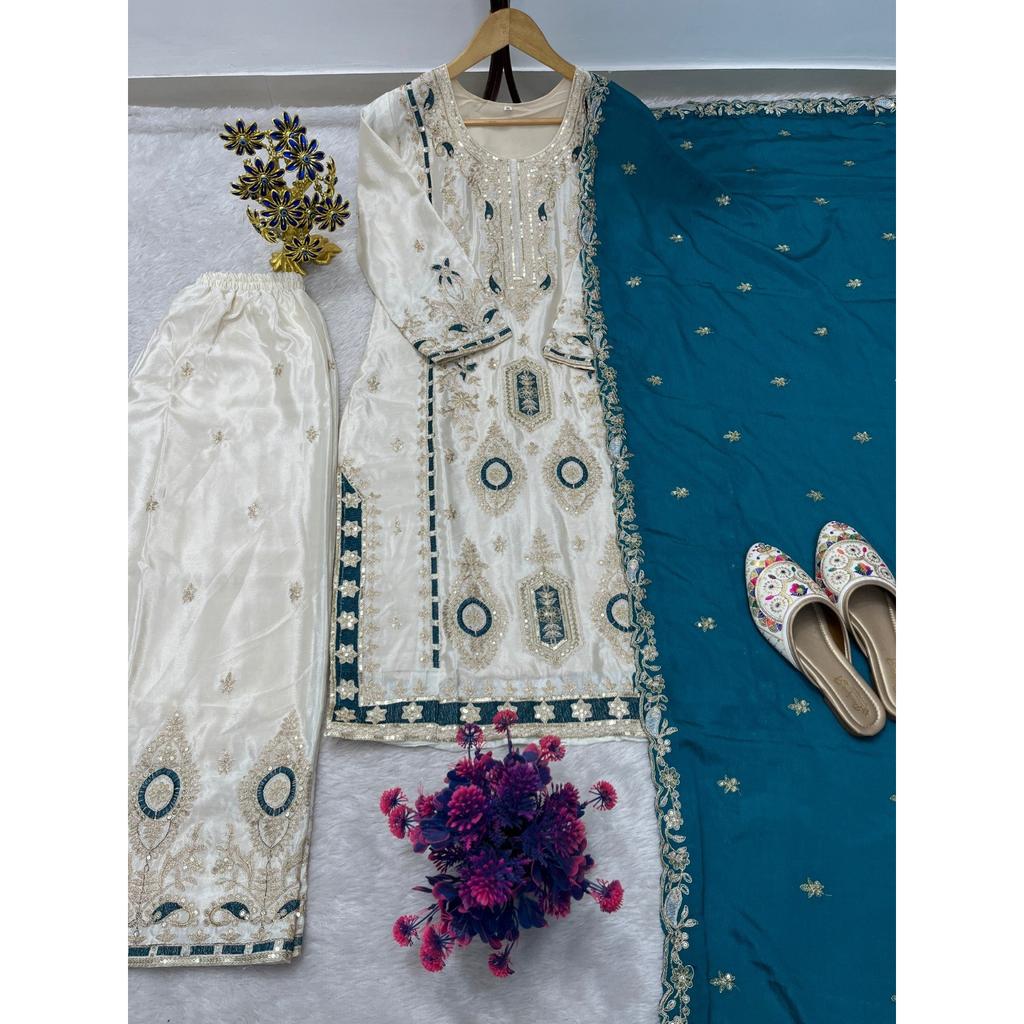 Salwar Kameez Pakistanais Indienne Robe Tenue de Soirée Bollywood Designer Costume Palazzo