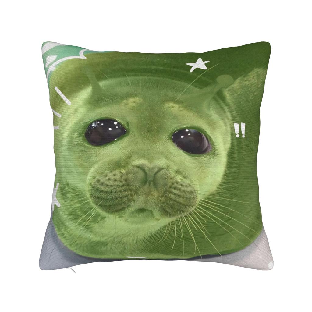 Seal Sea Cute White Pillowcase Polyester Cushion Cover Decoration Pillow Case Cover Home Zippered 40X40cm