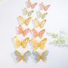 12Pcs 3D Butterfly Wall Sticker Waterproof Scratch-Resistant Wall Decals Self-Adhesive DIY Wall Decors for Living Room Bedroom Bathroom Kitchen