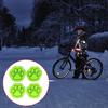 4pcs Bicycles Safety Reflector Stickers Waterproof & Long Lasting Easy Peeling Bicycles Stickers PVC Decals for Night Cycling