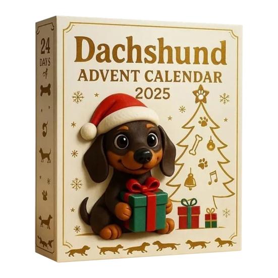 2025 Dakhund Adventskalender 24 Dagers Nedtellingskalender med 3D Akrylpynt Juletrepynt Unik Gave til Hundelskere