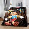 1pc, Disney's Pinocchio and Jiminy Cricket, Seasonal Decorative Blanket, Multi-Purpose Throw, Soft Flannel Throw Blanket, Living Room, Trave