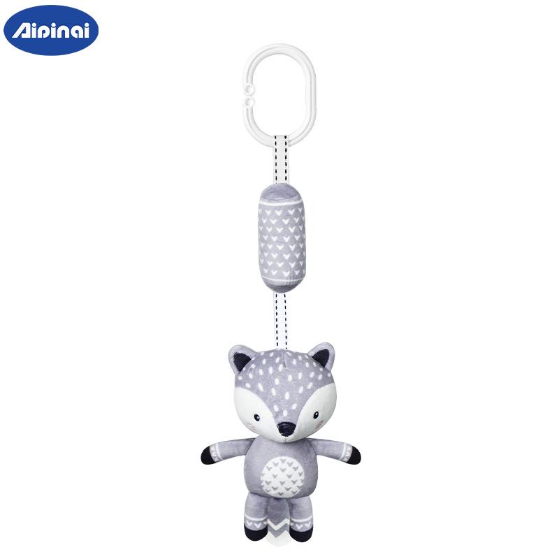 Aipinqi Baby Toys: Grey Plush Wind Chimes & Stroller Ornaments for Crib and Car Hanging