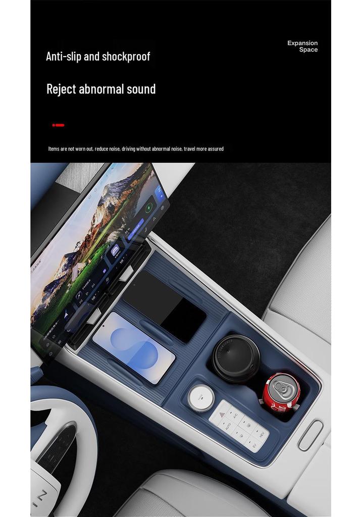 Fengyun T9 Central Control Panel Silicone Protective Mat - Eco-friendly, Anti-slip Car Accessory.