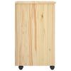 Mobile Cabinet with Wheels Brown 65.5 x 34 x 39 cm Solid Pine Wood