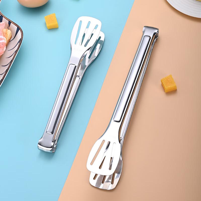 Zhishi 304 Stainless Steel Steak & BBQ Tongs