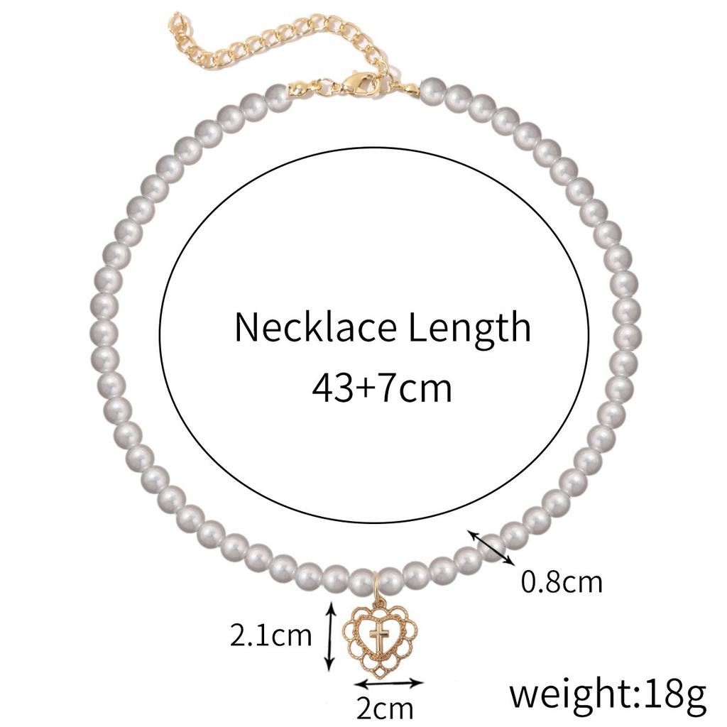 Pearl Necklace Crystal Heart Necklace Fashion Korean Wave Shiny Clavicle Chain Necklace Women Trending Party Gifts 25