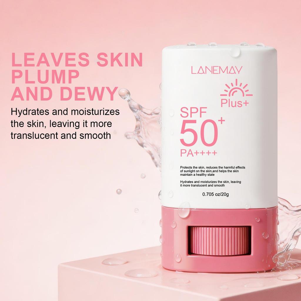 SPF 50 Moisturizing Sunscreen Stick-Leaves Skin Clear, Translucent & Smooth-Hydrating & Moisturizing-Suitable For All Skin Types, 20g
