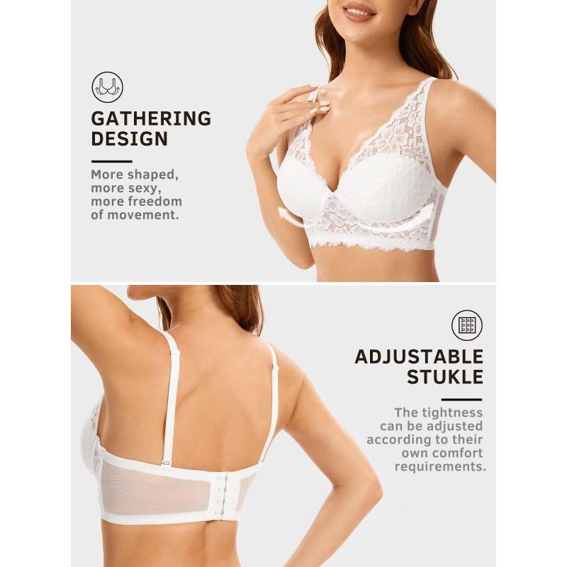Women S Wireless Lace French Style Sexy Plus Size Bra