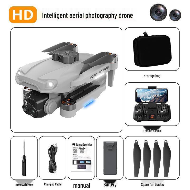 H16 Obstacle Avoidance Drone with 150° Adjustable Camera, Brushless Motors, Night Vision & Optical Flow for Aerial Photography.