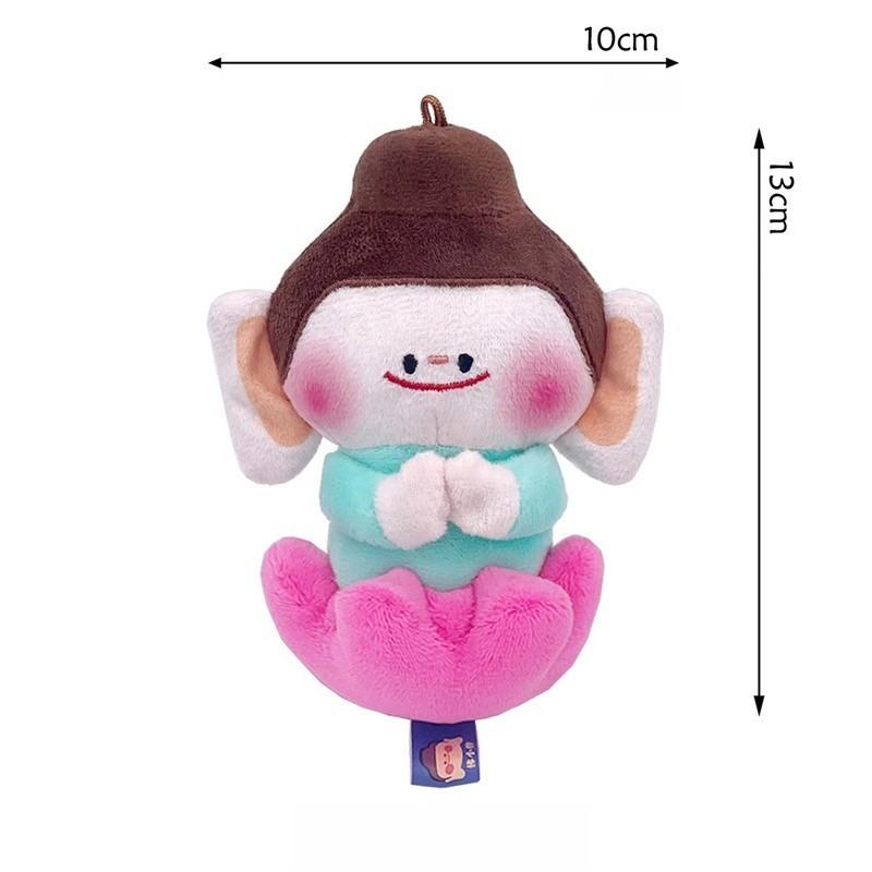 Cute Lotus Buddha Pendant Plush Toy Doll Buddha Companion Bag Pendant Keychain Doll