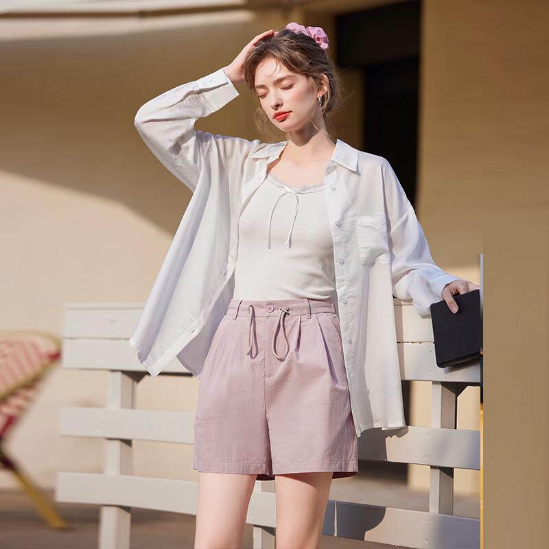 Women's Summer High-Waist Drawstring Casual Shorts