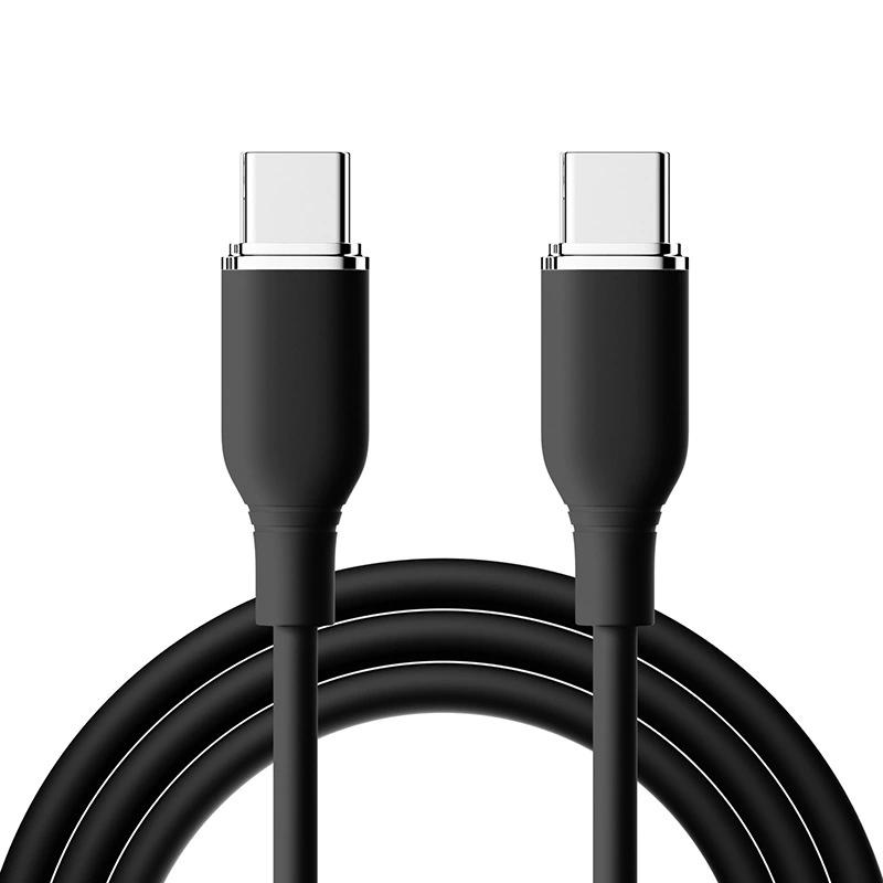 Factory 5A PD Fast Charging Liquid Silicone Type-C PVC Jacket USB Cable 1/2/3M Mobile Phone Flex iPhone for for