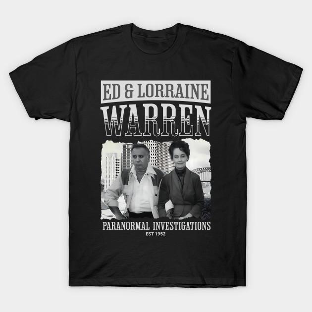

Men Black Print T-shirt Ed & Lorraine Warren No-Cut Transfer Paper Print Cotton Tshirt - Men s Summer Cotton Graphic Tee 5XL різнокольоровий