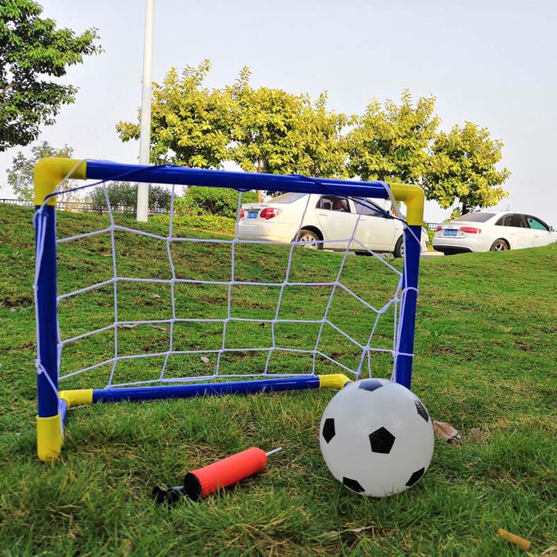 Portable Micro Soccer Goal Set (Net, Pump, Ball Included) | Lightweight Indoor/Outdoor Gear For Park & Beach Training 1Set