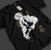 Anime Demon Slayer Sanemi Shinazugawa Wind Graphic Black Tshirt Size S4XL