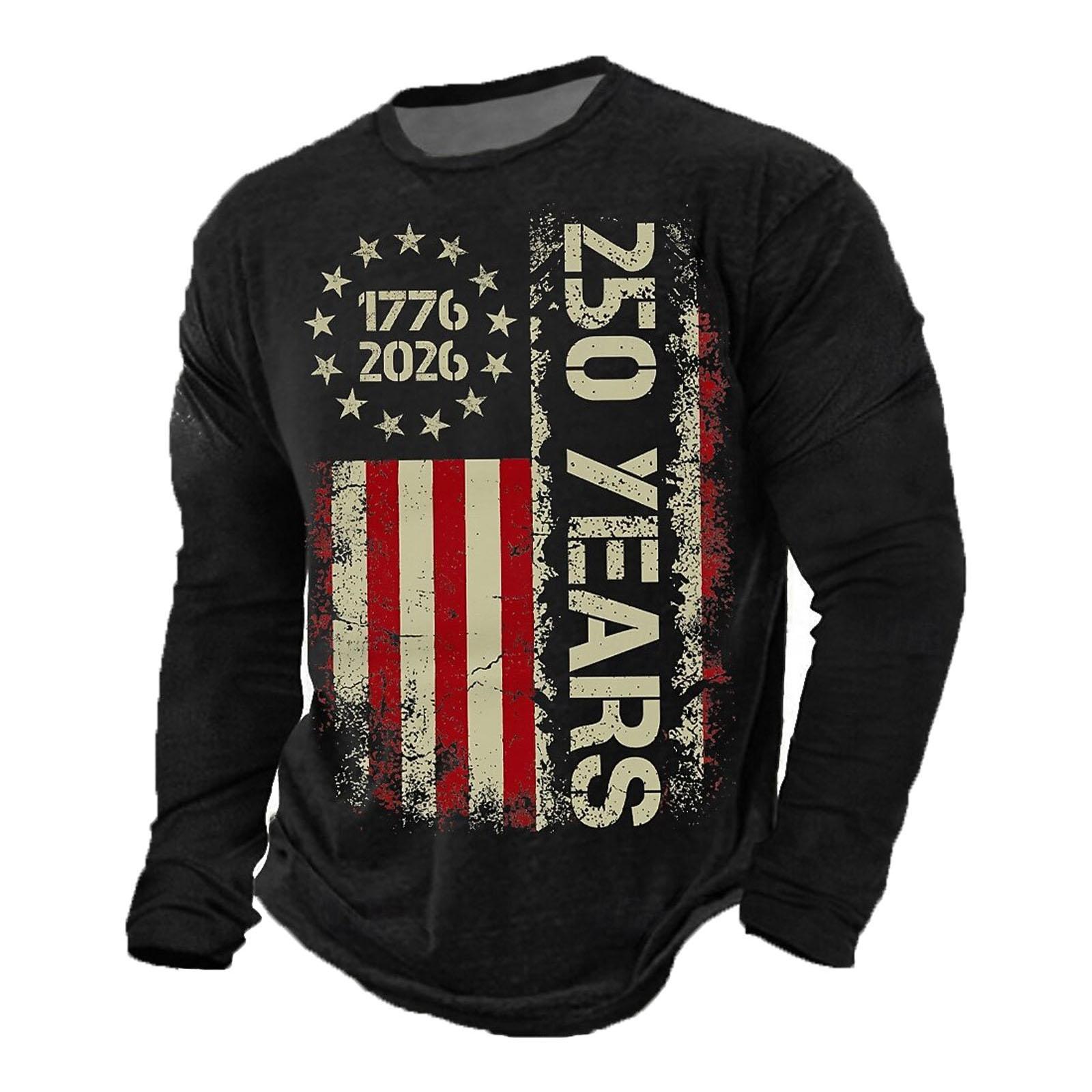 Men s Casual Round Neck Short Sleeve T-Shirt S чёрный