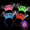 Number Letter LED Glow Hair Bands Photographic Headwear New Year Headdress  Men/Women/Kids