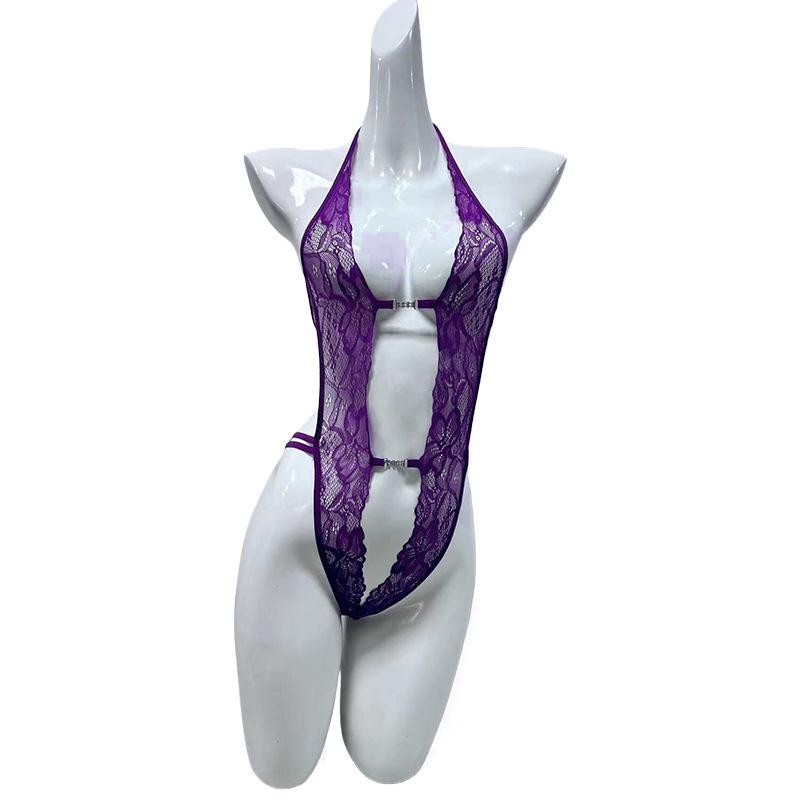 Hot nightclub sexy lingerie lace neck transparent sexy pajamas female flirting shame uniform temptation