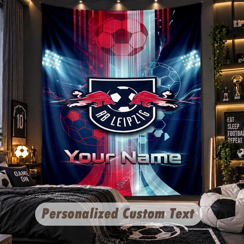 TapestryRB Leipzig FC Custom Name Text Personalized Wall Hanging Tapestry Home Wall Decor